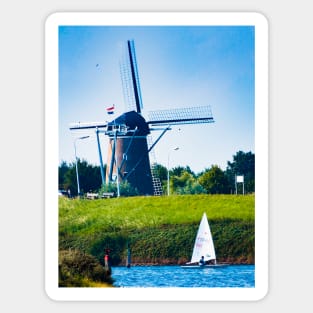 Photography- Dutch windmill at Zeeland Sticker